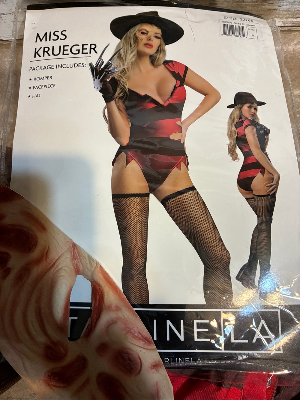 Starling LA Miss Krueger Size Large Halloween Costume NWT